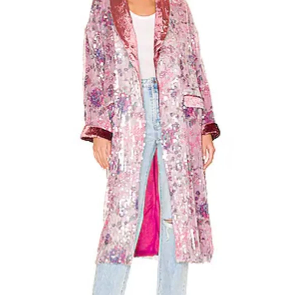 Free People Fuchsia Sequin Jacket S - Picture 1 of 7